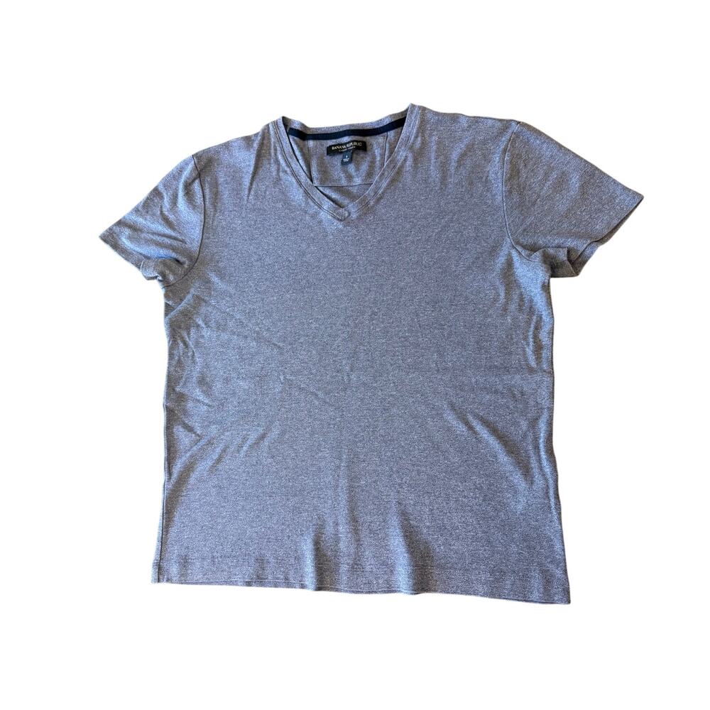 BANANA REPUBLIC Luxury Touch V Neck 100% cotton Tee T-Shirt Top Men S